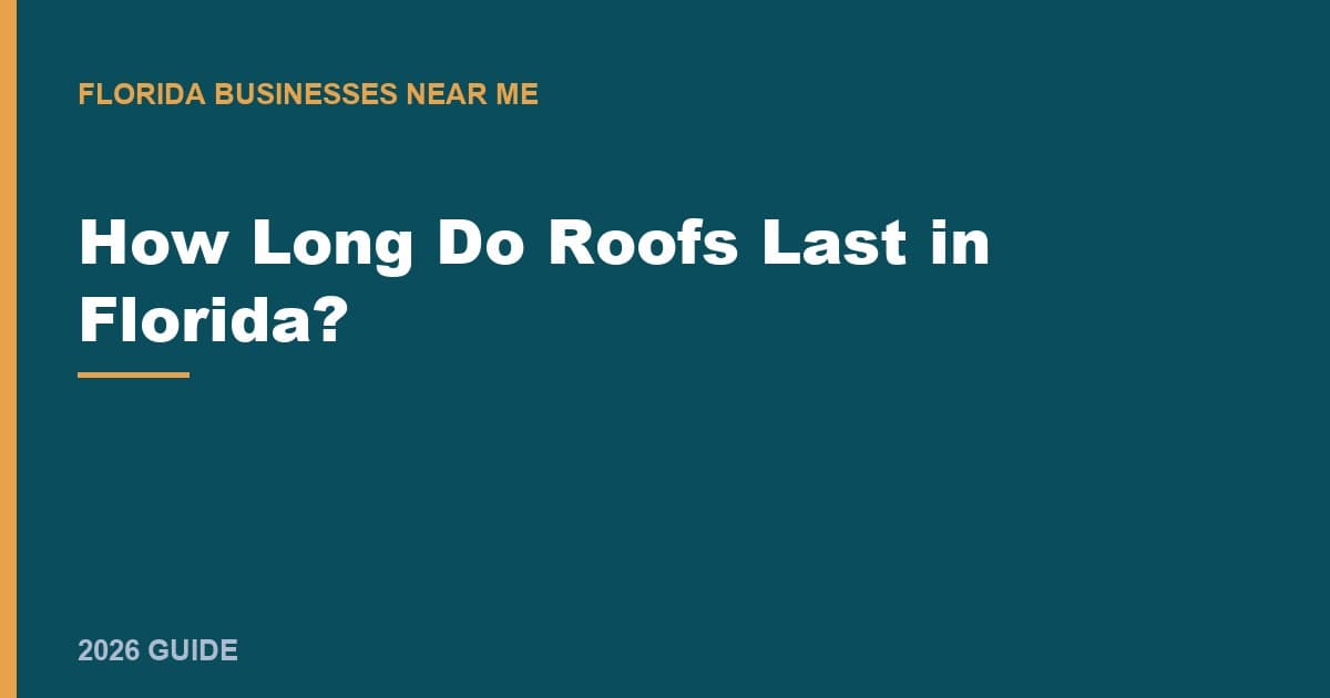 How Long Do Roofs Last in Florida?