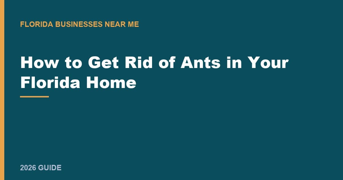 How to Get Rid of Ants in Your Florida Home