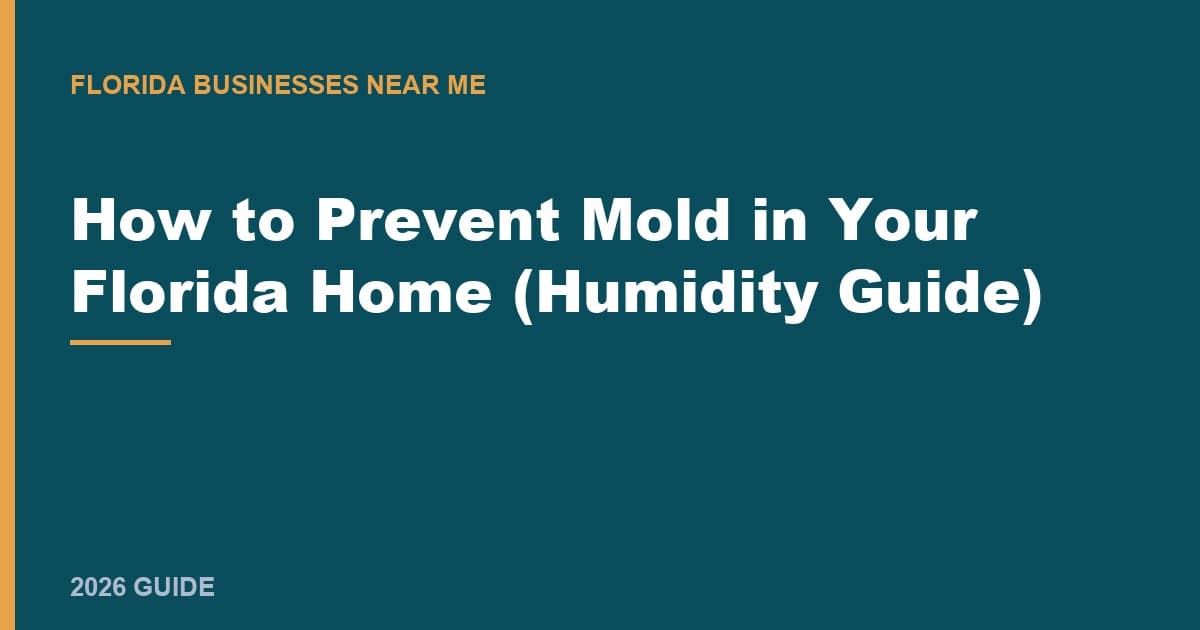 How to Prevent Mold in Your Florida Home (Humidity Guide)